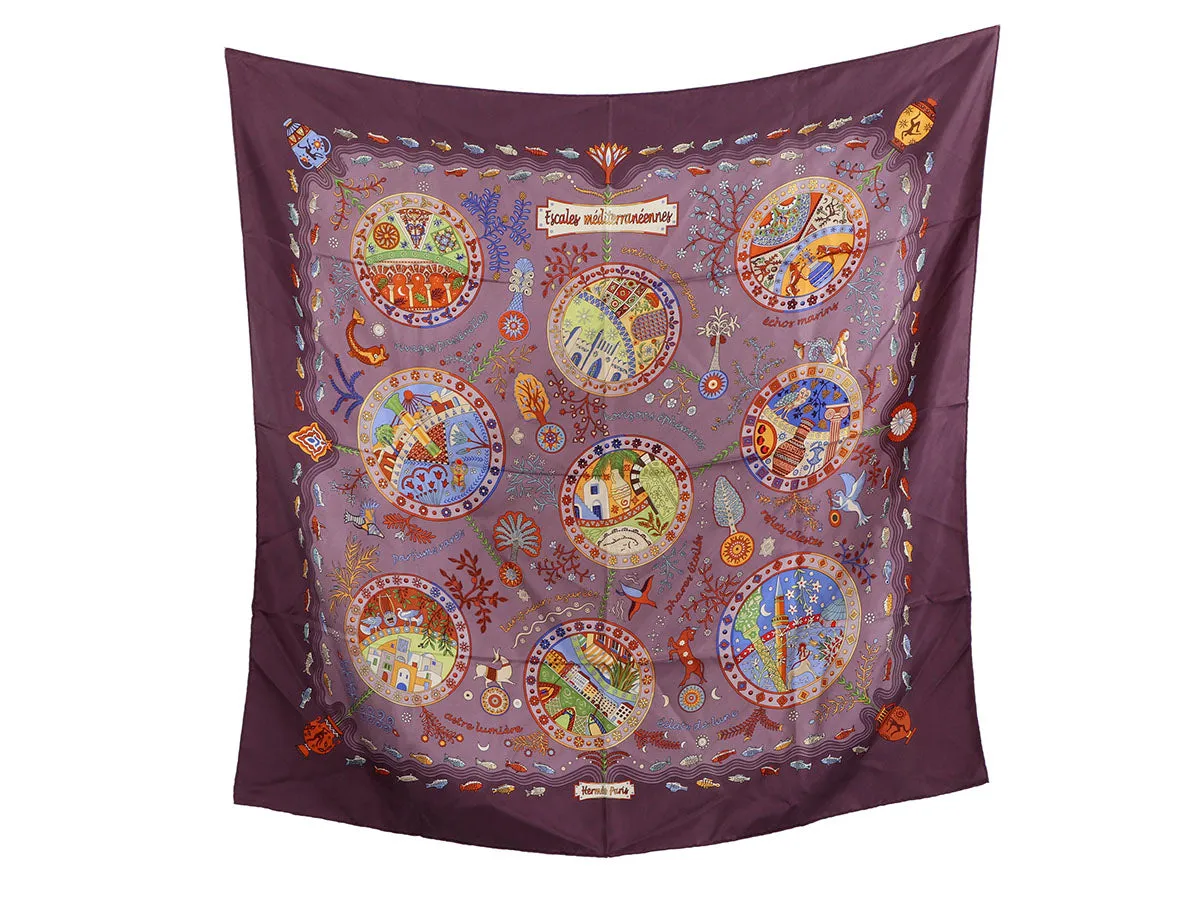 Hermès Escales Méditerranéennes Silk Scarf 90cm