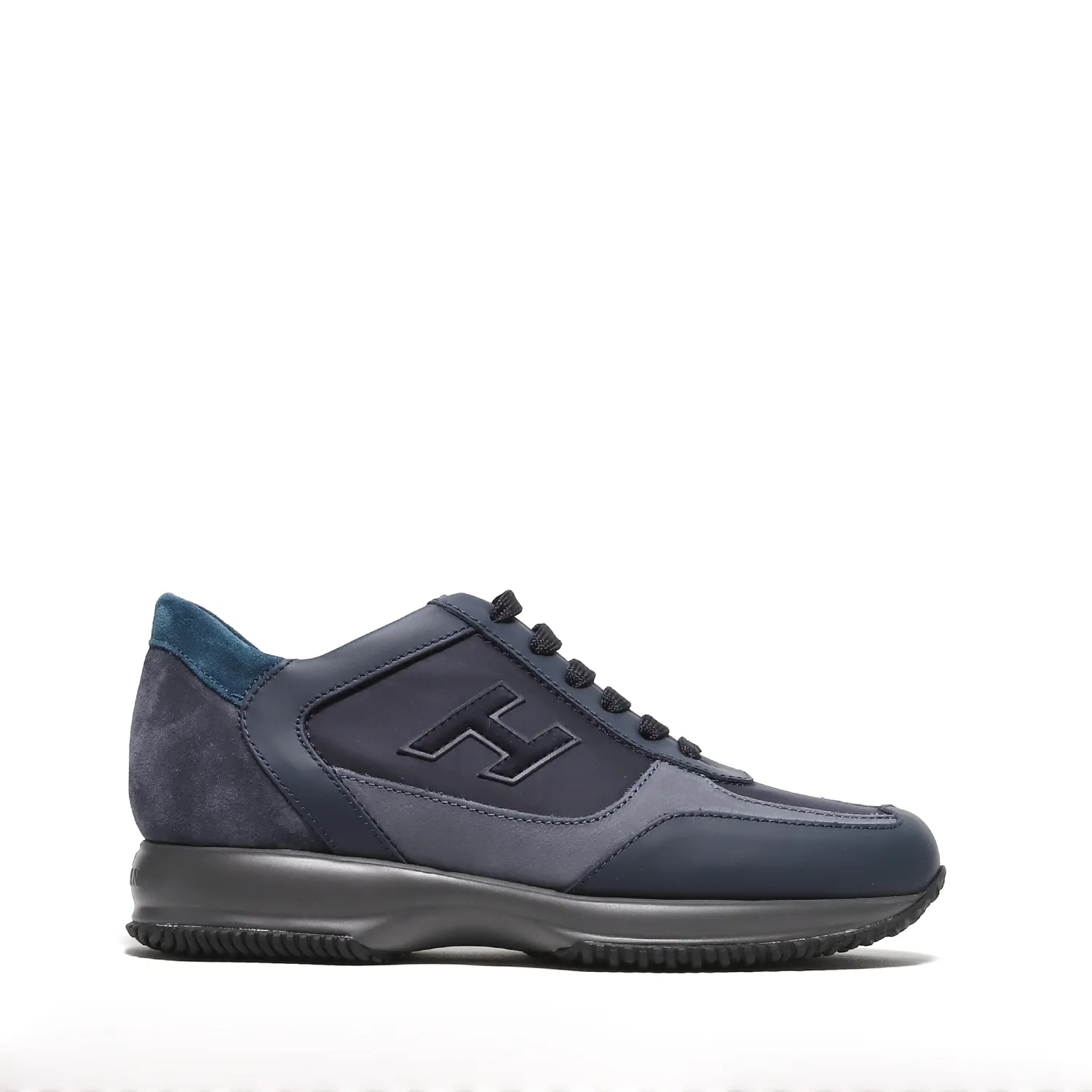 Hogan Sneaker Interactive in pelle e suede blu/azzurro