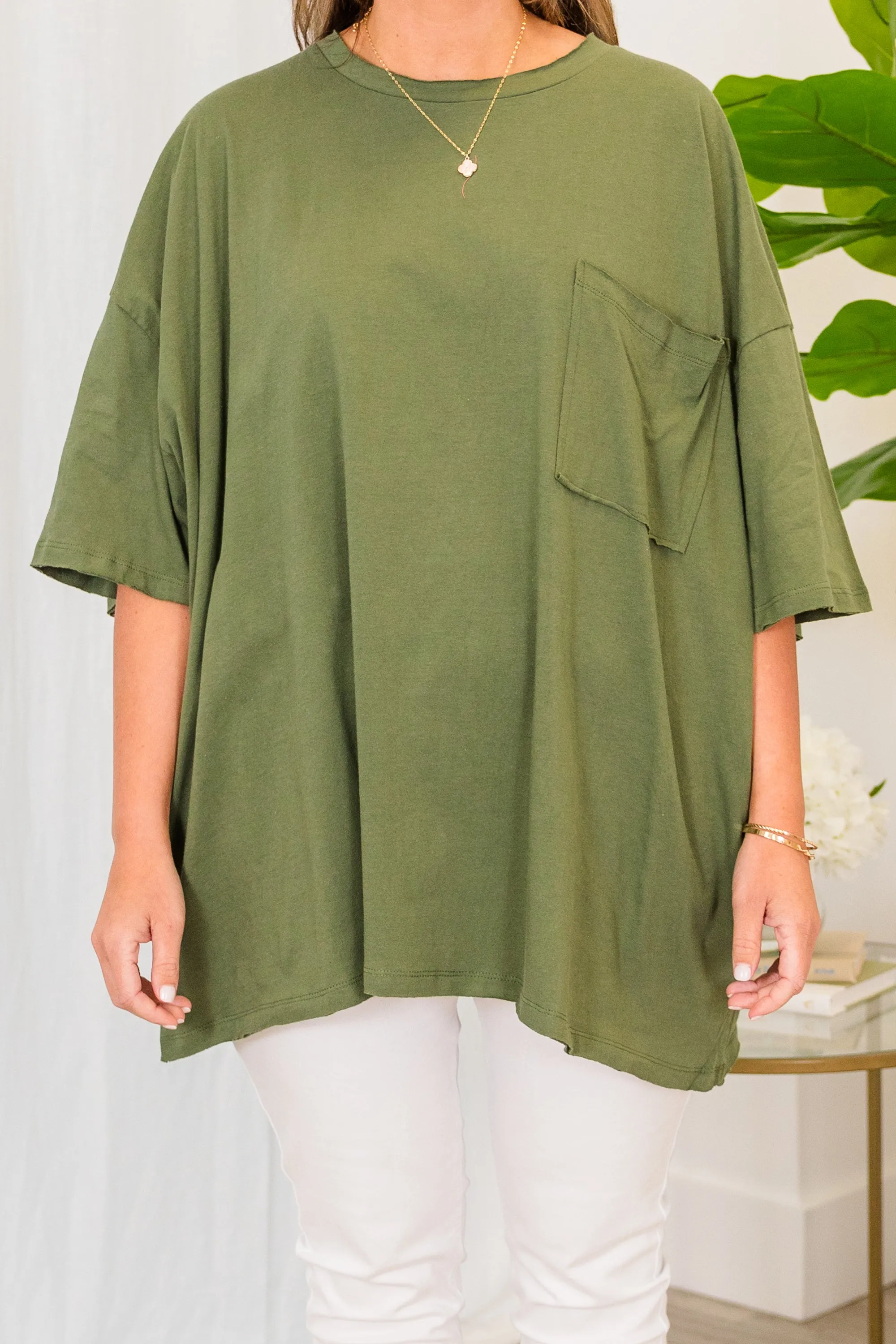 It Comes Naturally Top, Ash Olive