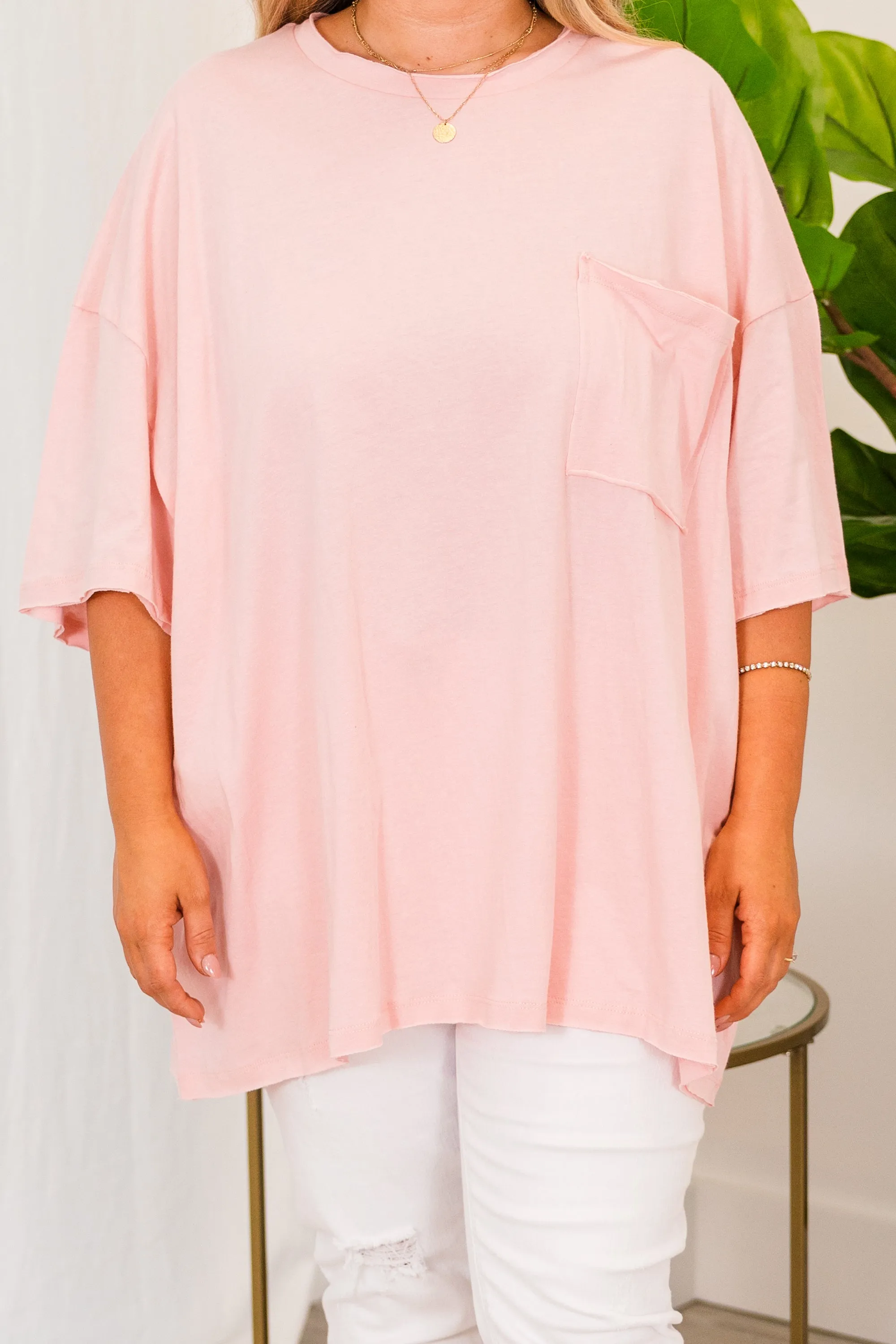 It Comes Naturally Top, Dusty Pink