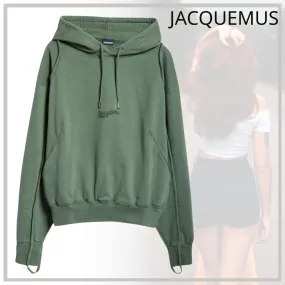 JACQUEMUS  |Unisex Street Style Long Sleeves Plain Cotton Oversized Logo