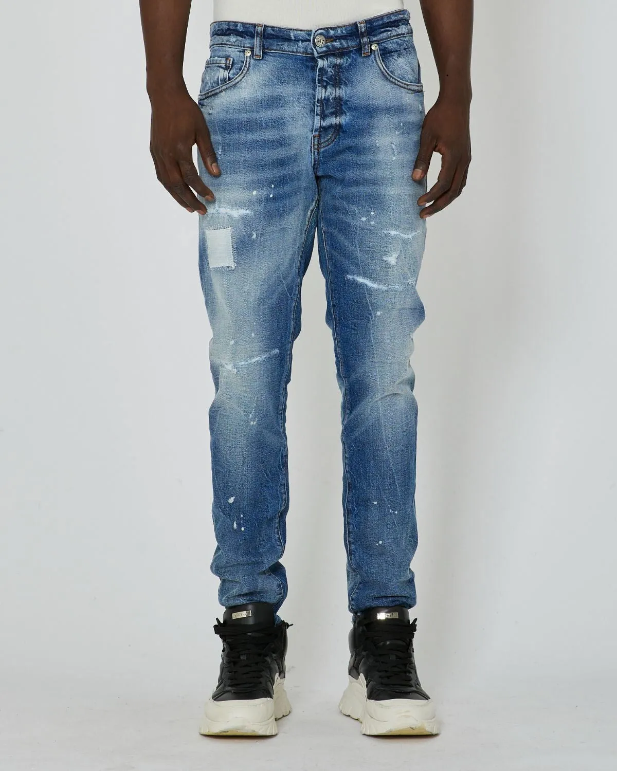 Jeans RICHMOND X regular fit con strappi denim light blue