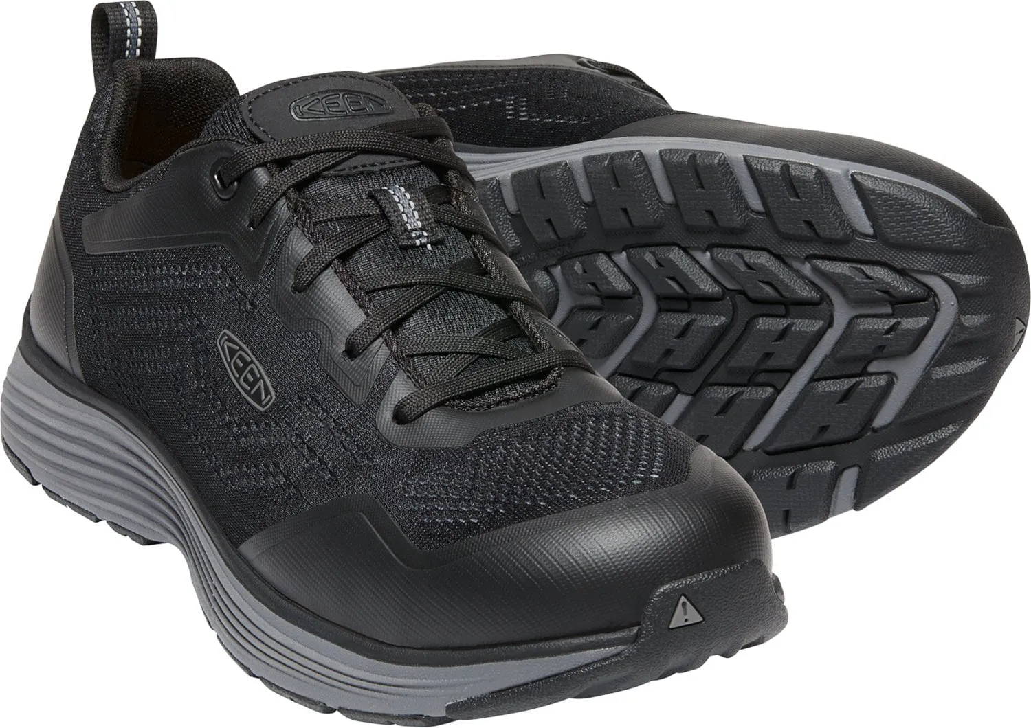 Keen Utility Mens Sparta II Steel Grey/Black Mesh Work Shoes