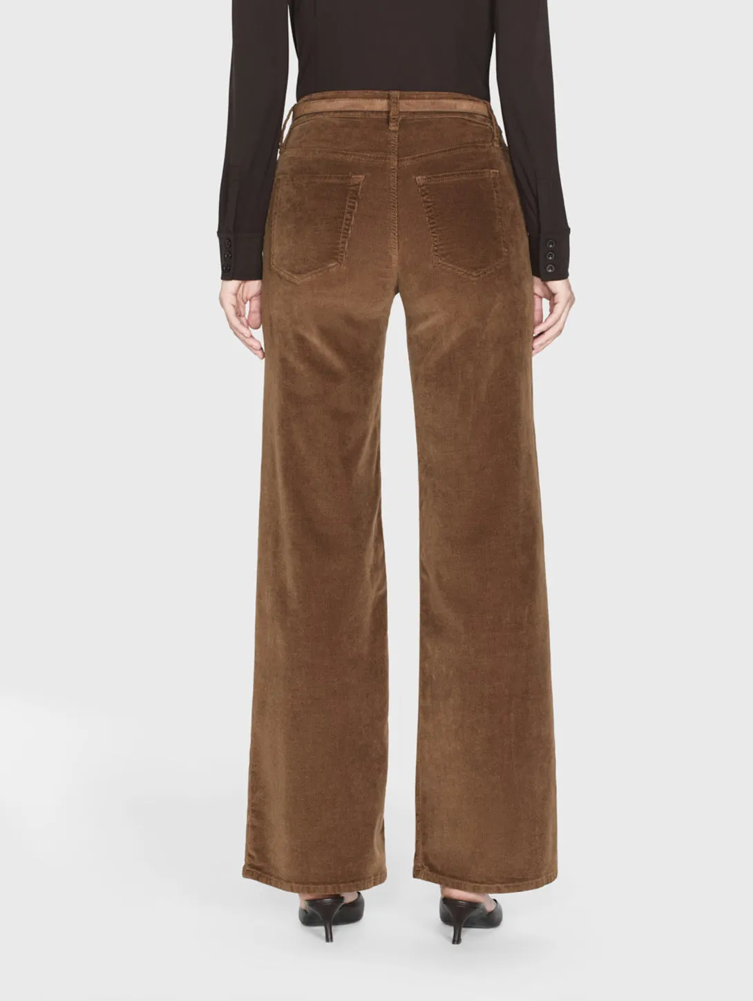 Le Slim Palazzo Corduroy Pant - Toast