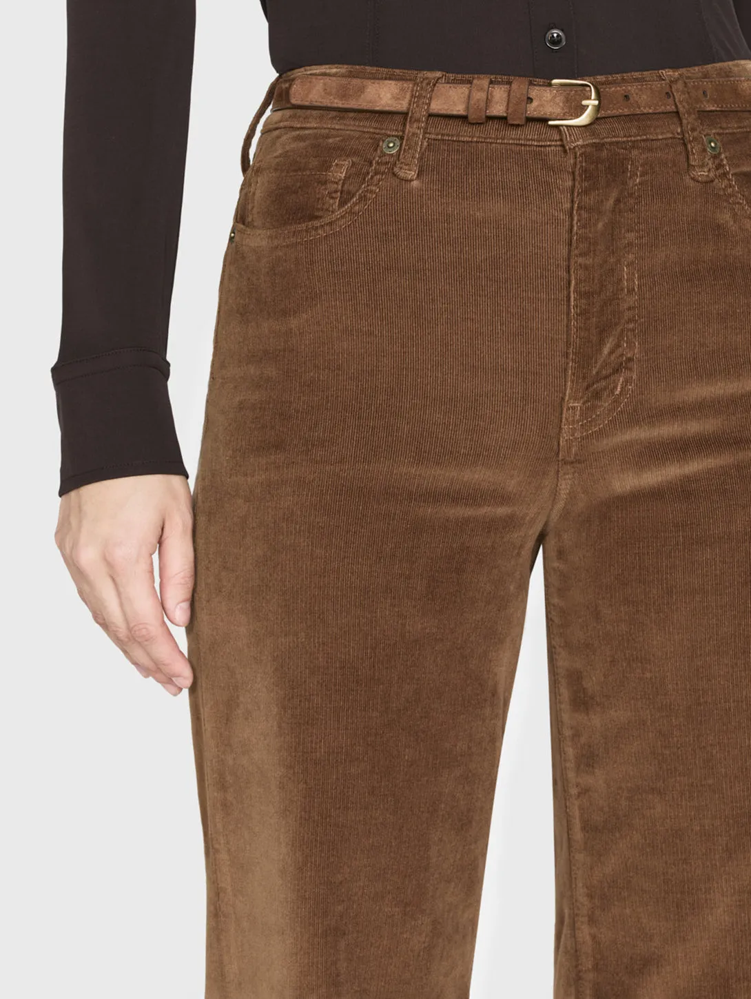 Le Slim Palazzo Corduroy Pant - Toast