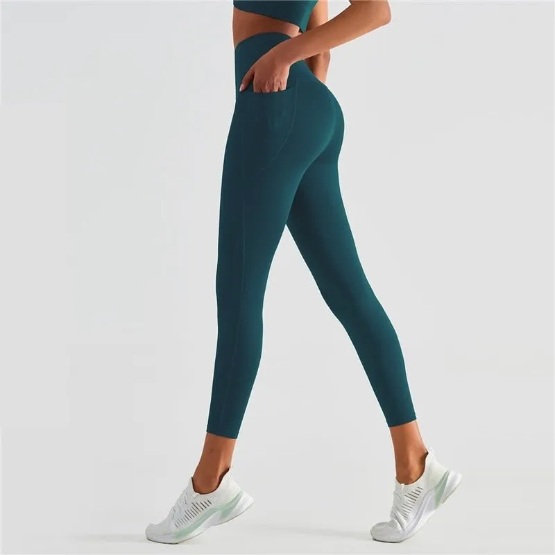 Leggings de sport taille haute avec poches latérales 220g Dahnvi - Leggings fit