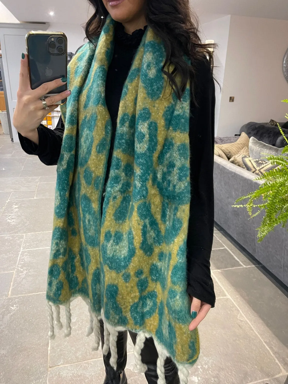 Leopard Tassel Blanket Scarf