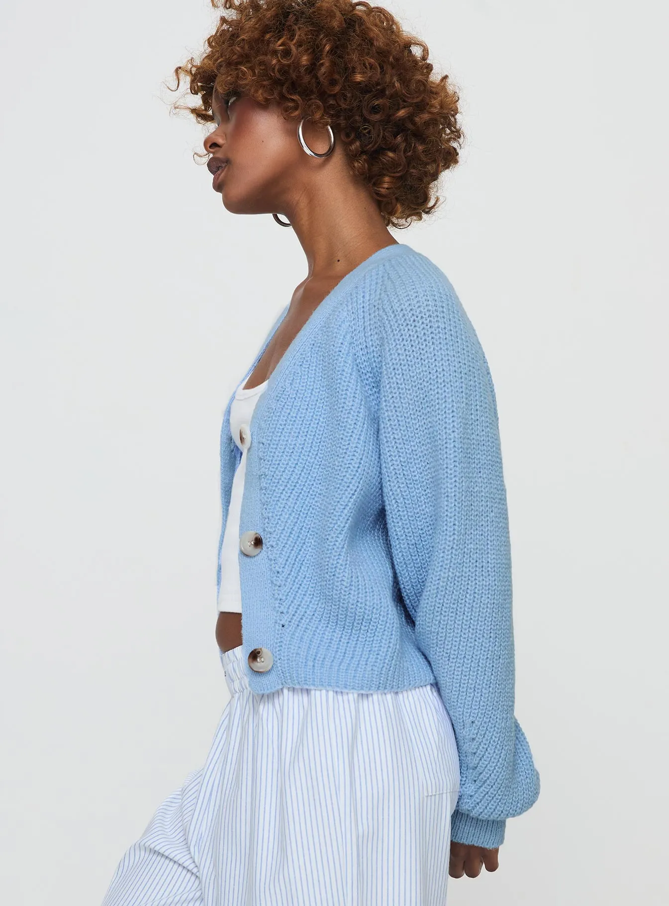 Leskie Cardigan Pale Blue