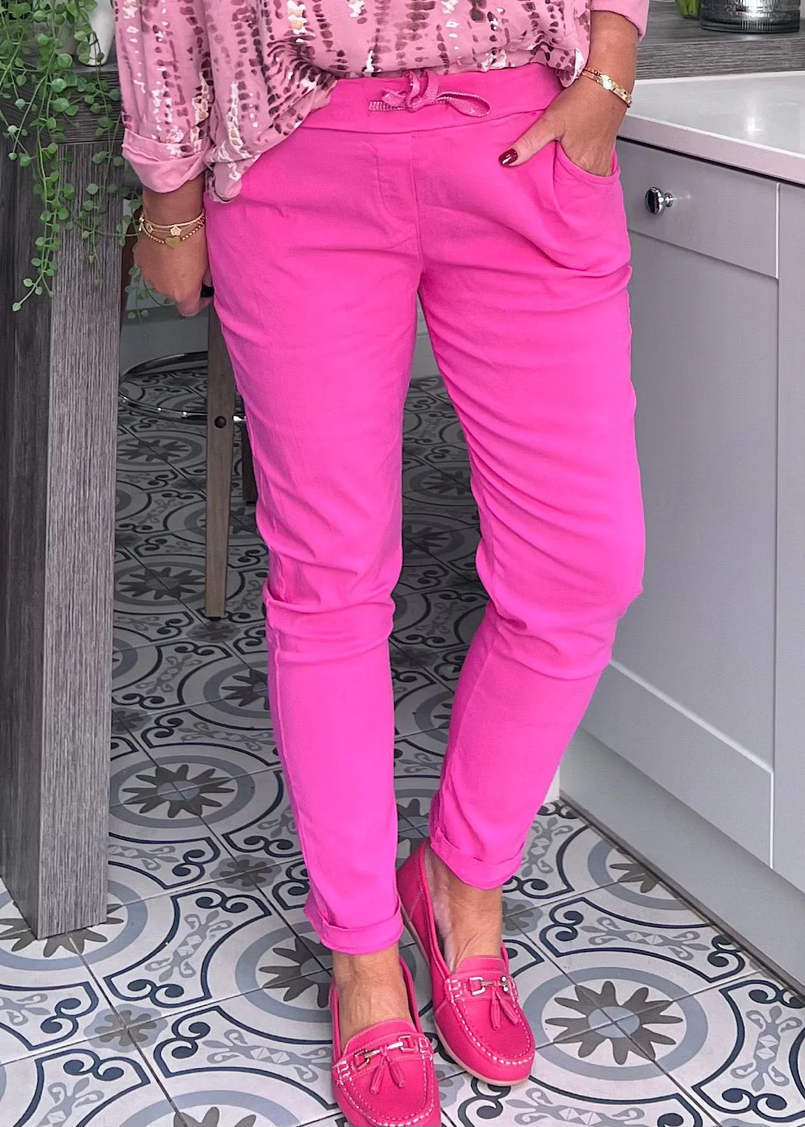 Lipstick Pink Magic Trousers