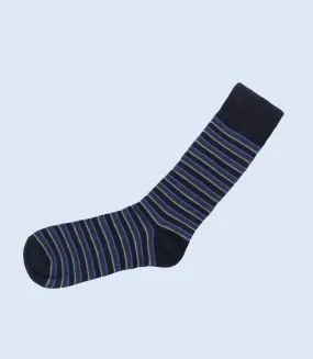 MA1717-BLUE-Mid-calf Socks For Men