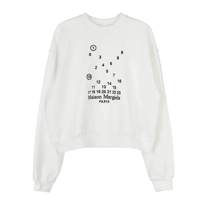 Maison Margiela  |Crew Neck Street Style Long Sleeves Cotton Puff Sleeves Logo