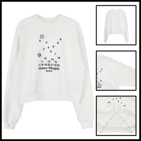 Maison Margiela  |Crew Neck Street Style Long Sleeves Cotton Puff Sleeves Logo