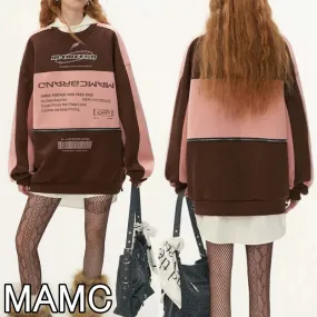 MAMC  |Monogram Unisex Blended Fabrics Street Style Bi-color