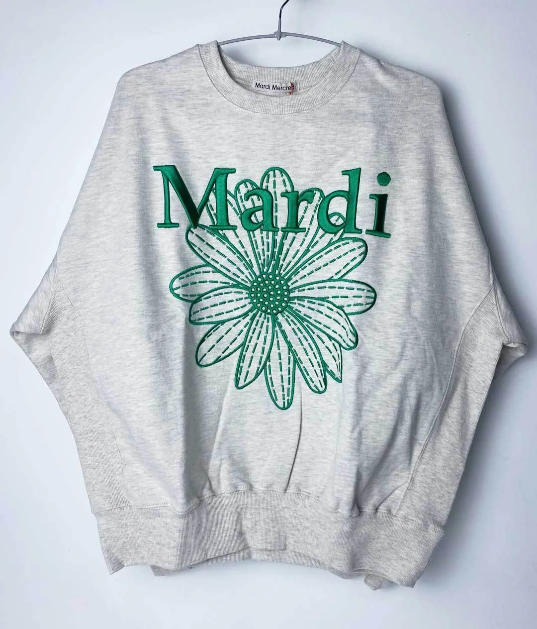 Mardi Mercredi  |Crew Neck Flower Patterns Street Style Long Sleeves Plain