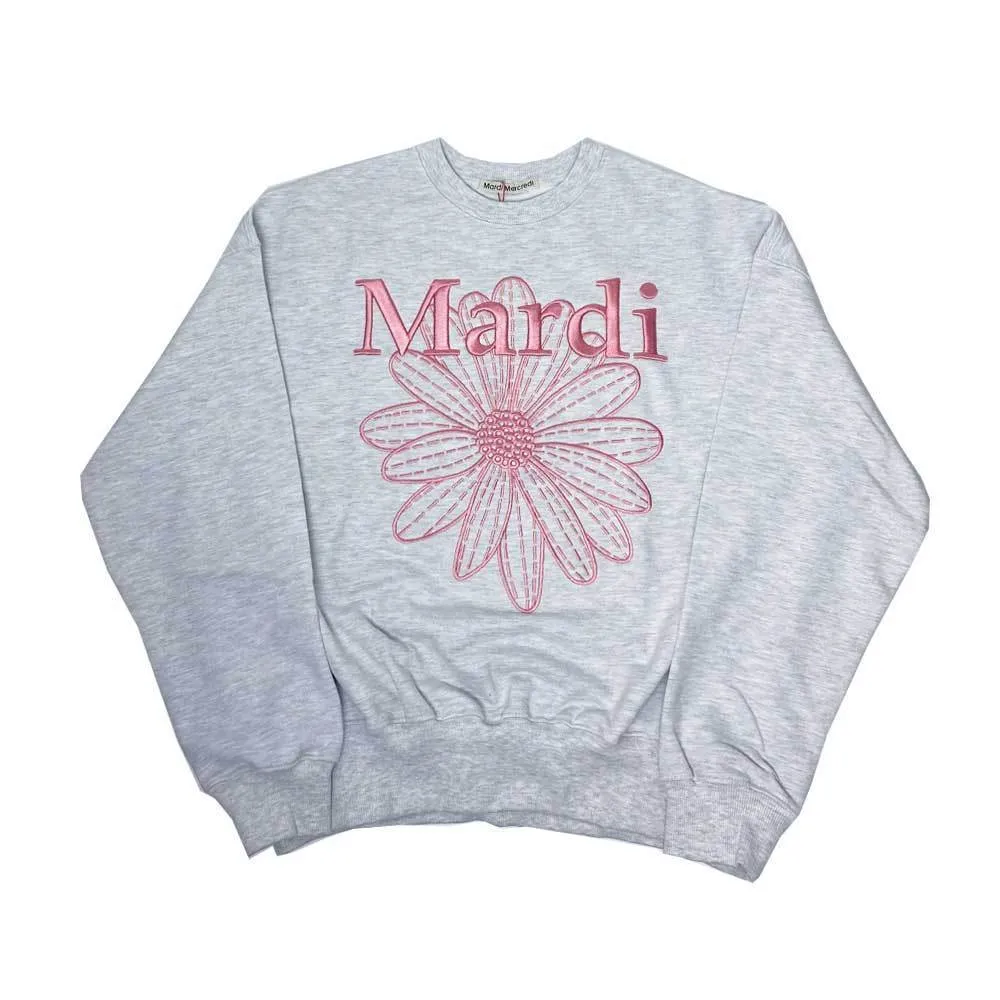 Mardi Mercredi  |Crew Neck Flower Patterns Street Style Long Sleeves Plain