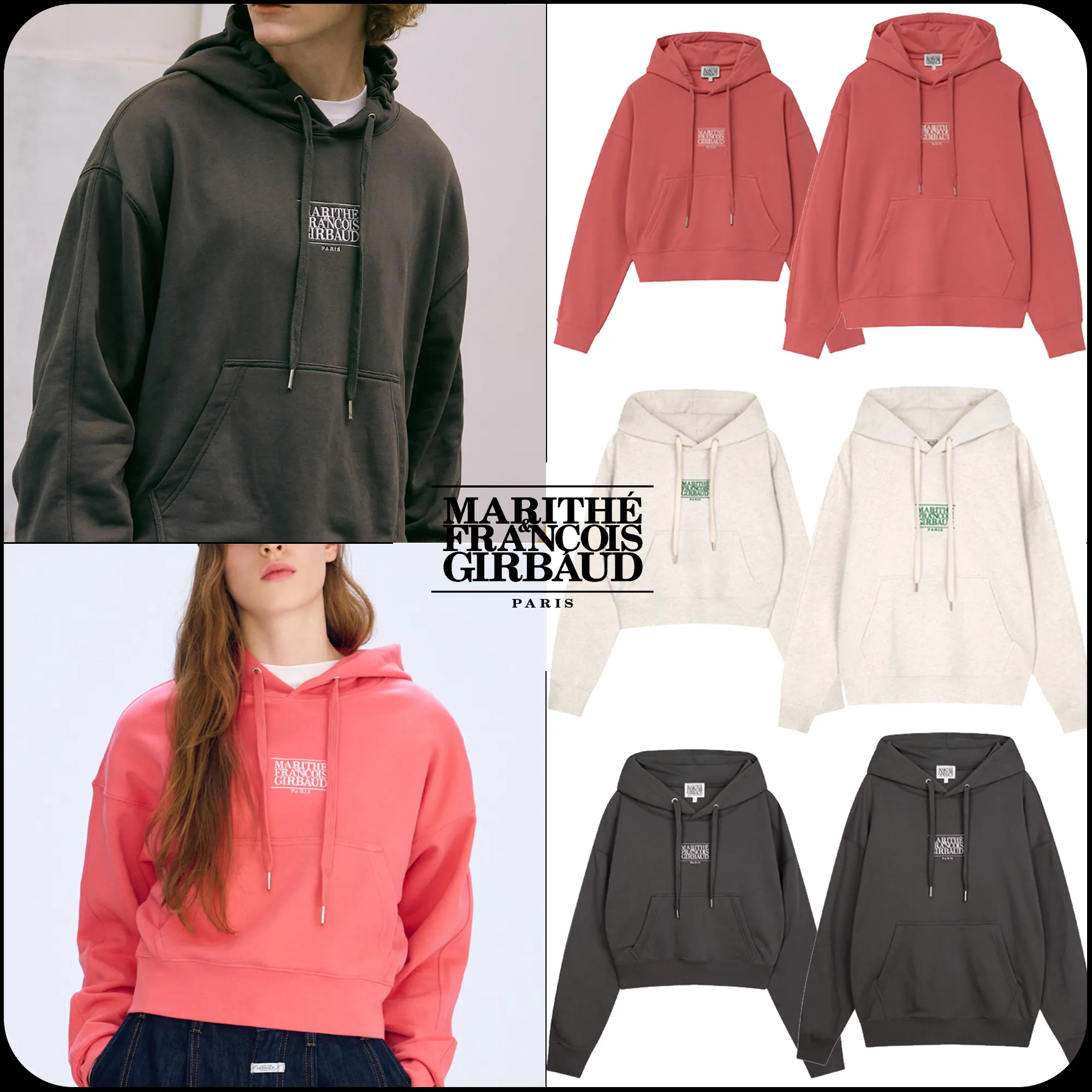 Marithe + Francois Girbaud  |[MARITHE]★NEW CLASSIC LOGO HOODIE