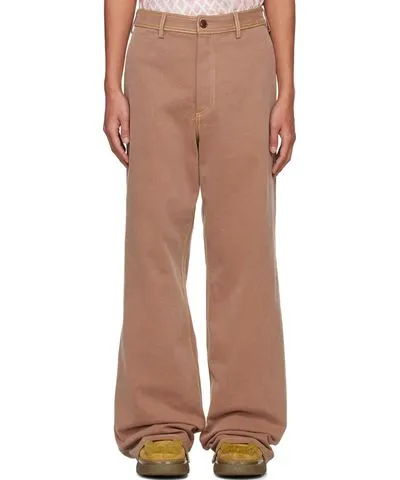 Marni Brown Contrast Stitching Jeans