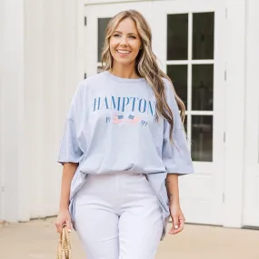 Meet Me in the Hamptons Boyfriend Tee, Heather Grey