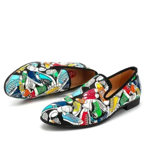 Men's Multicolor Synthetic Leather Breathable Slip-On Partywear Loafers