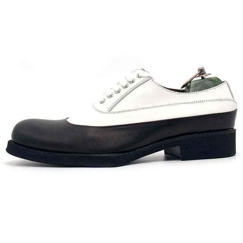 Men's Real Cow Leather Lace Up Formal Derby Shoes for Wedding