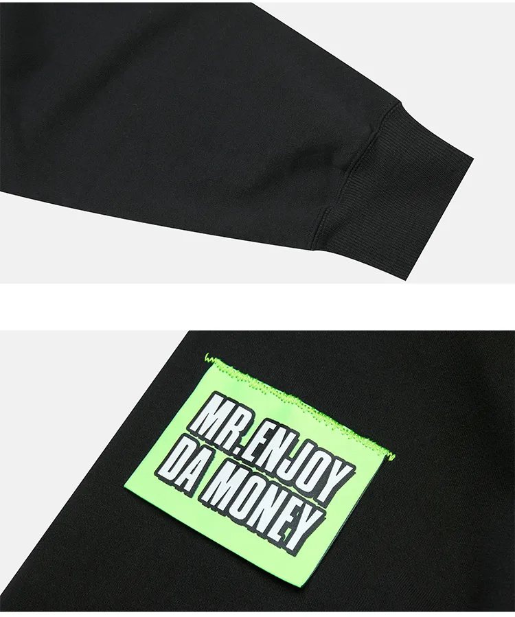 MR. ENJOY DA MONEY  |Unisex Sweat Street Style Long Sleeves Oversized Logo