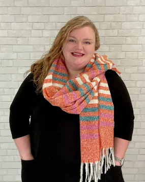 Multi-Colored Striped Scarf