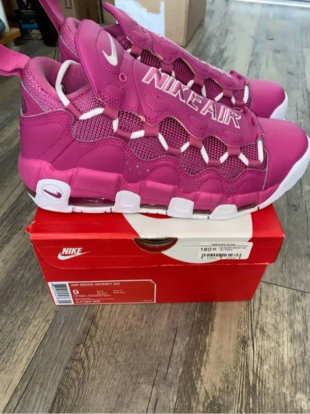 Nike sneaker box air more money bca pink