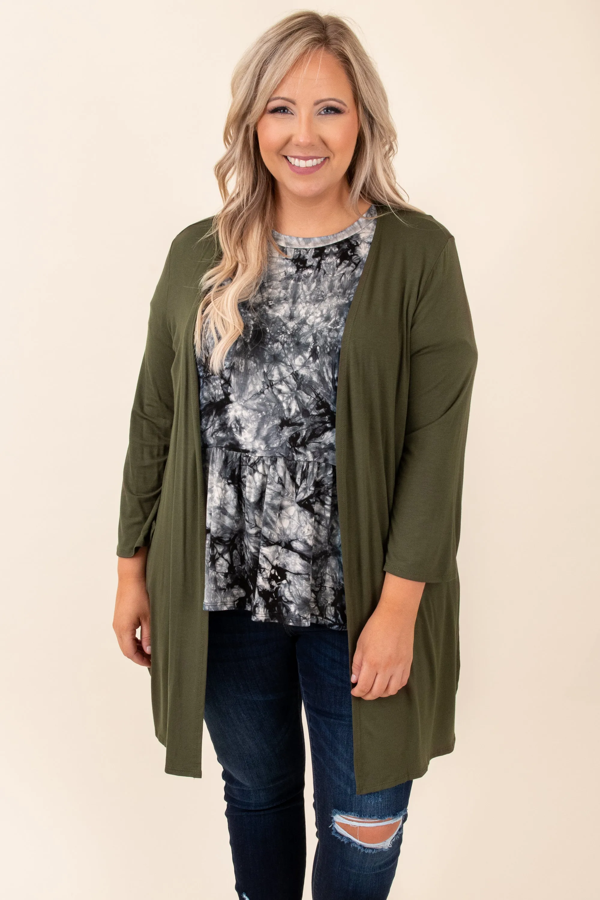 Our Secret Hiding Place Cardigan, Olive