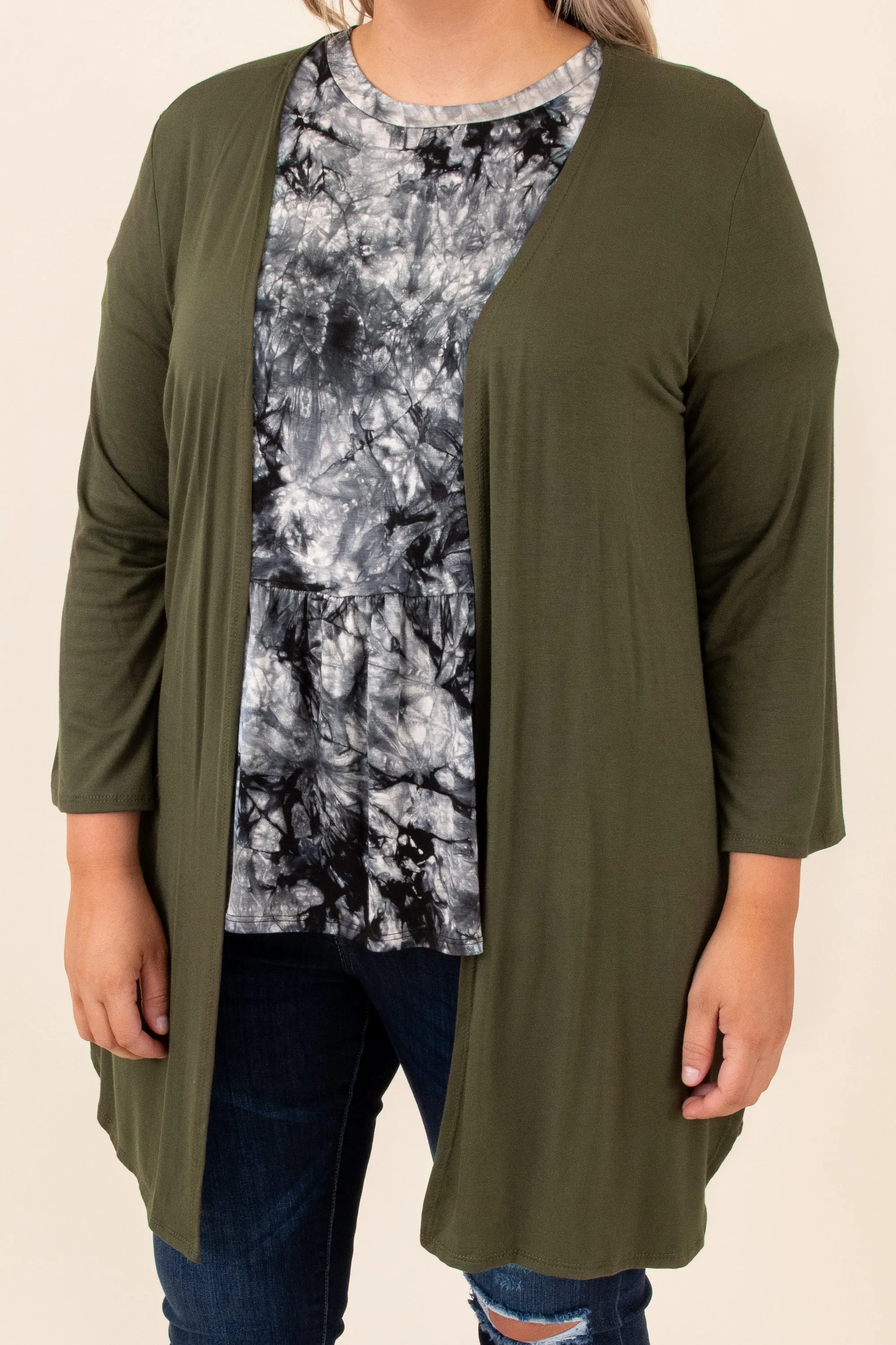 Our Secret Hiding Place Cardigan, Olive