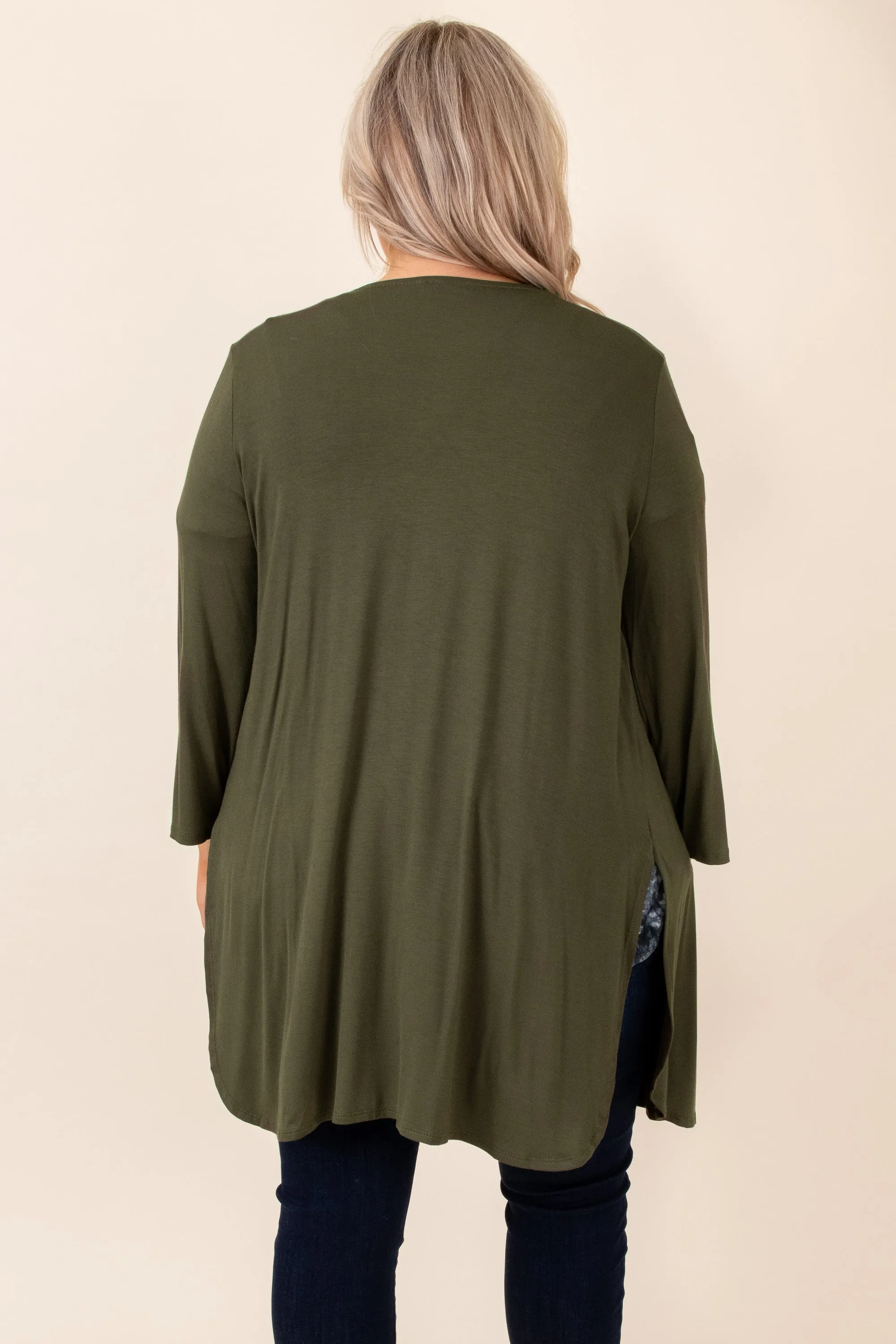 Our Secret Hiding Place Cardigan, Olive