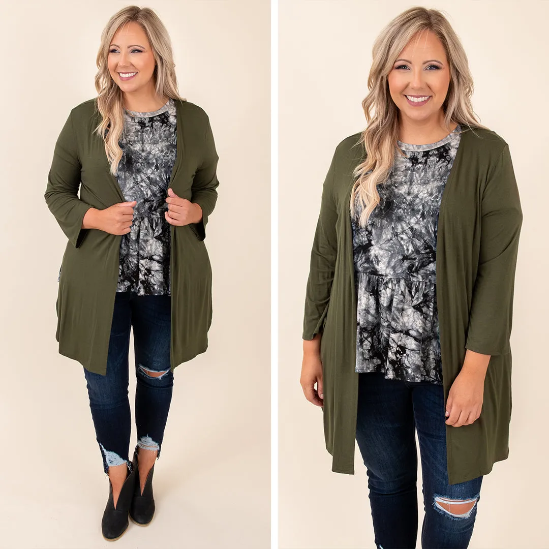 Our Secret Hiding Place Cardigan, Olive