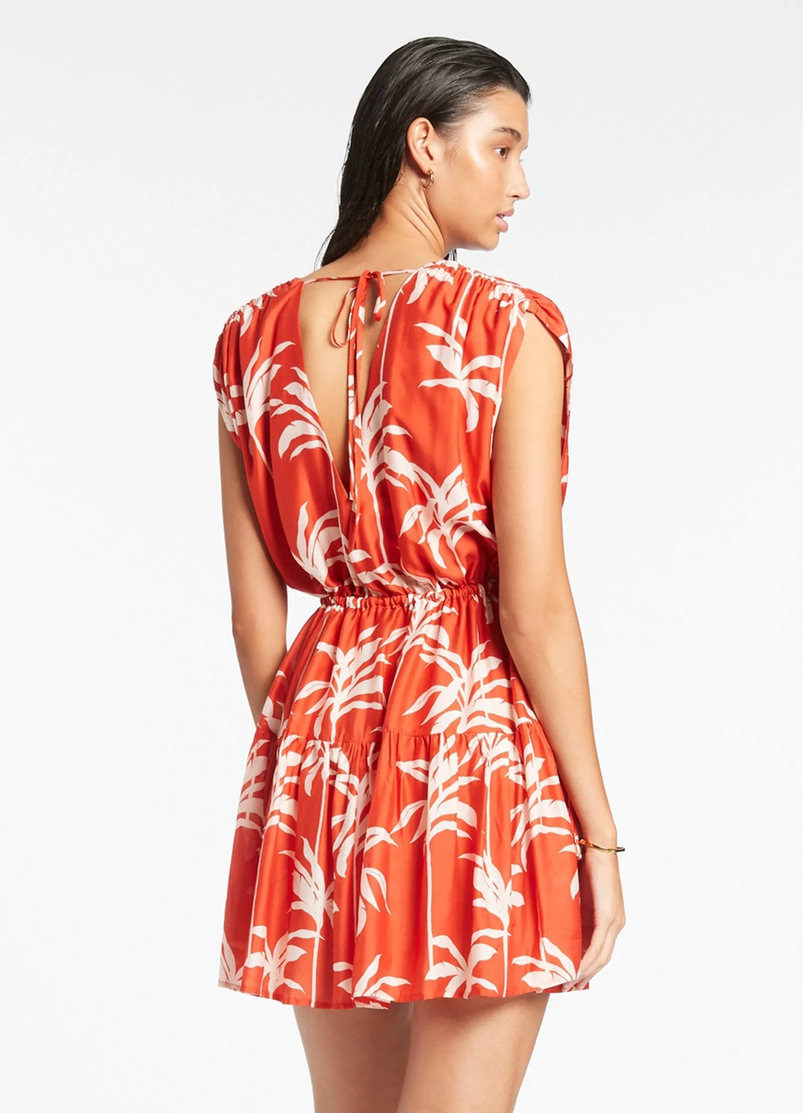 Palme Tiered Cover Up - Cherry