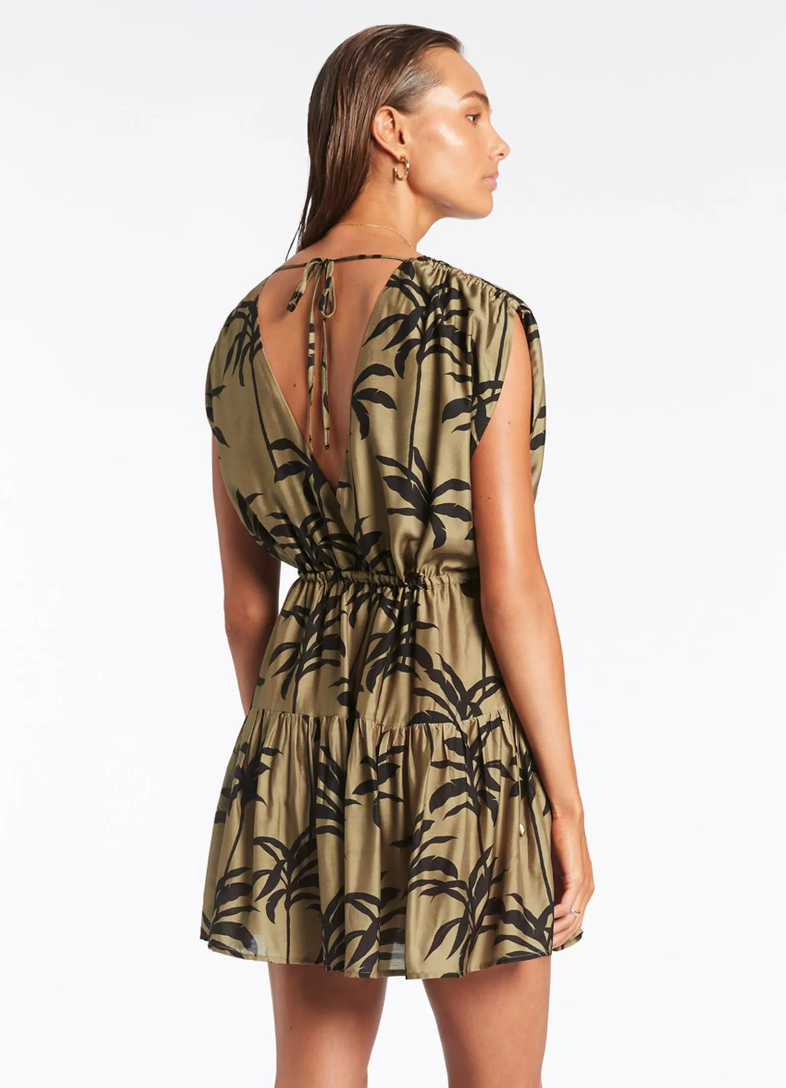 Palme Tiered Cover Up - Olive