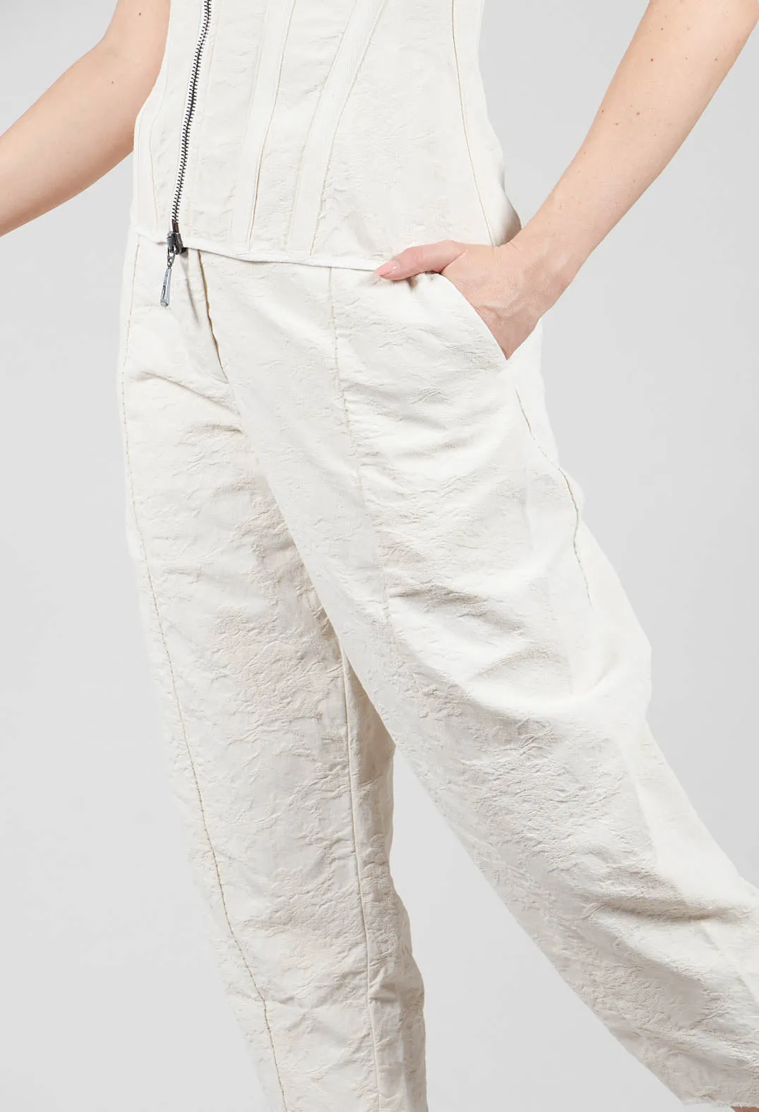 Pattern Trousers in Chalk