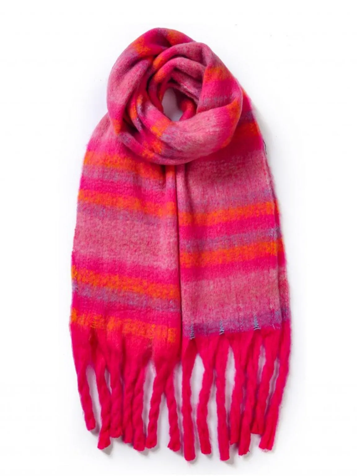 Pink Stripe Cosy Scarf