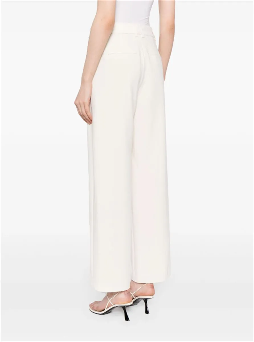 PINTUCK WIDE-LEG TROUSERS