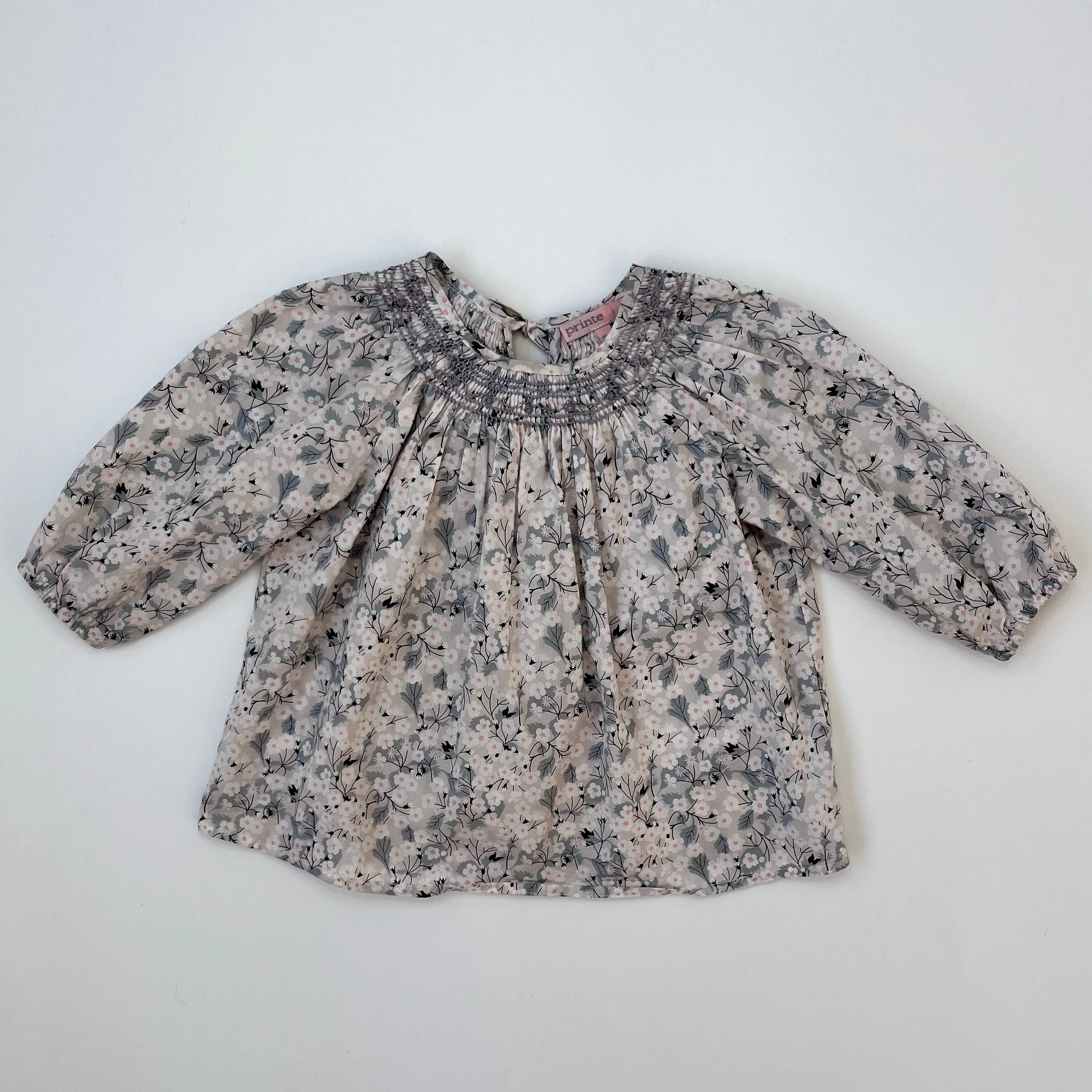 Printebebe Floral Print Smocked Blouse: 2 Years