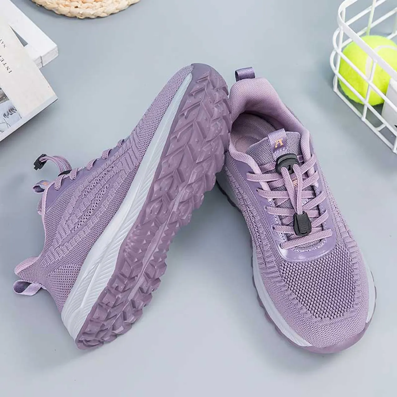 Purple weave pattern texture casual shoe sneaker