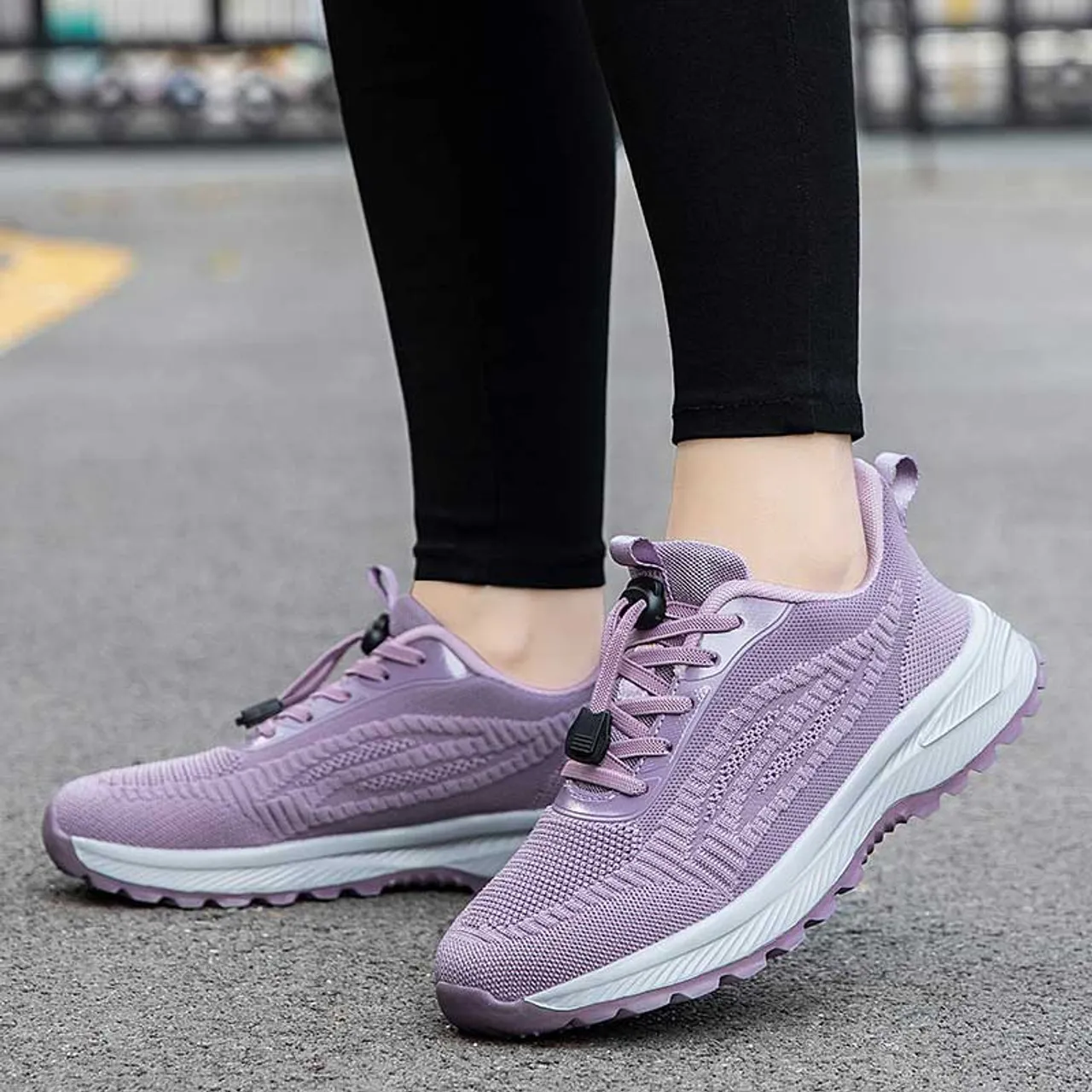 Purple weave pattern texture casual shoe sneaker