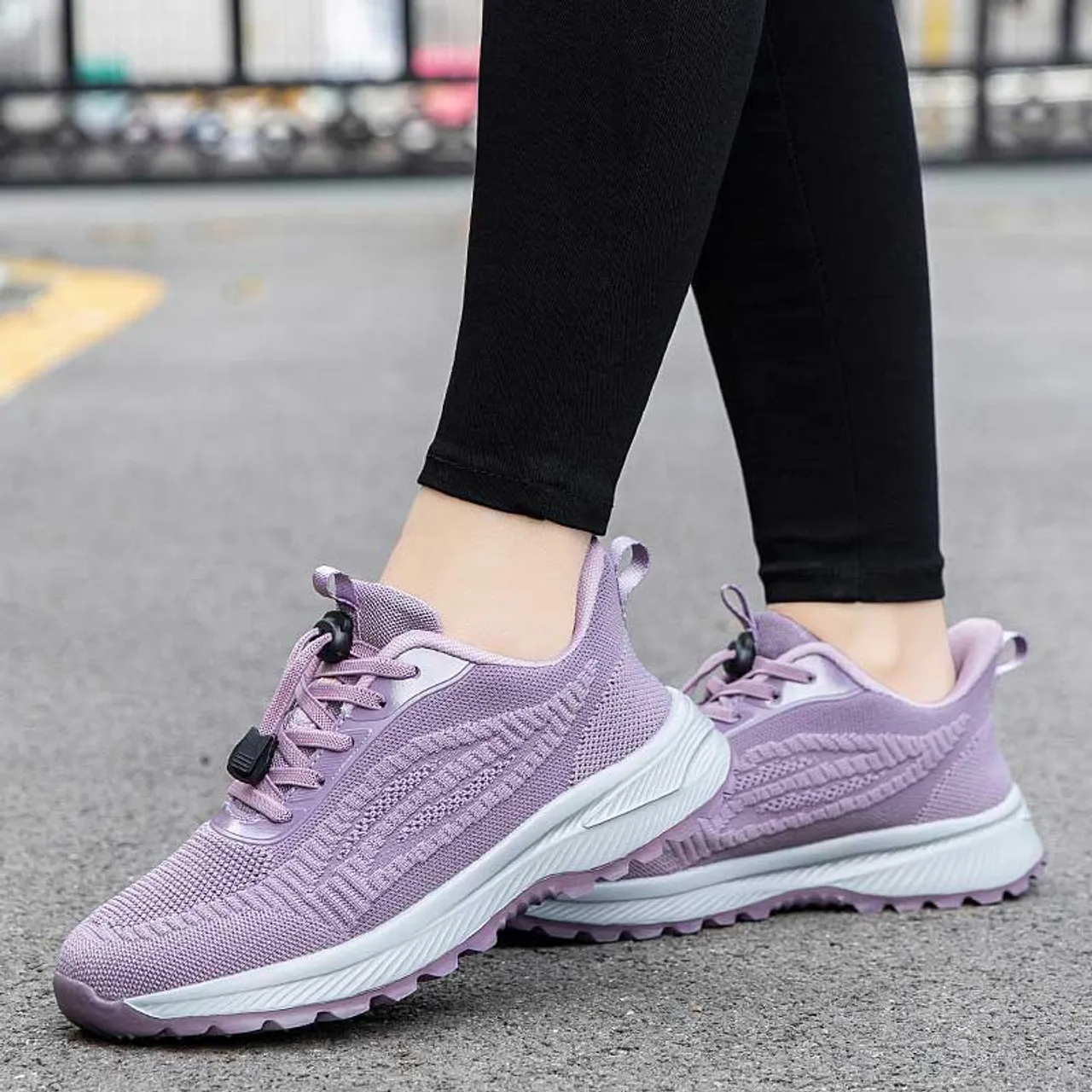 Purple weave pattern texture casual shoe sneaker