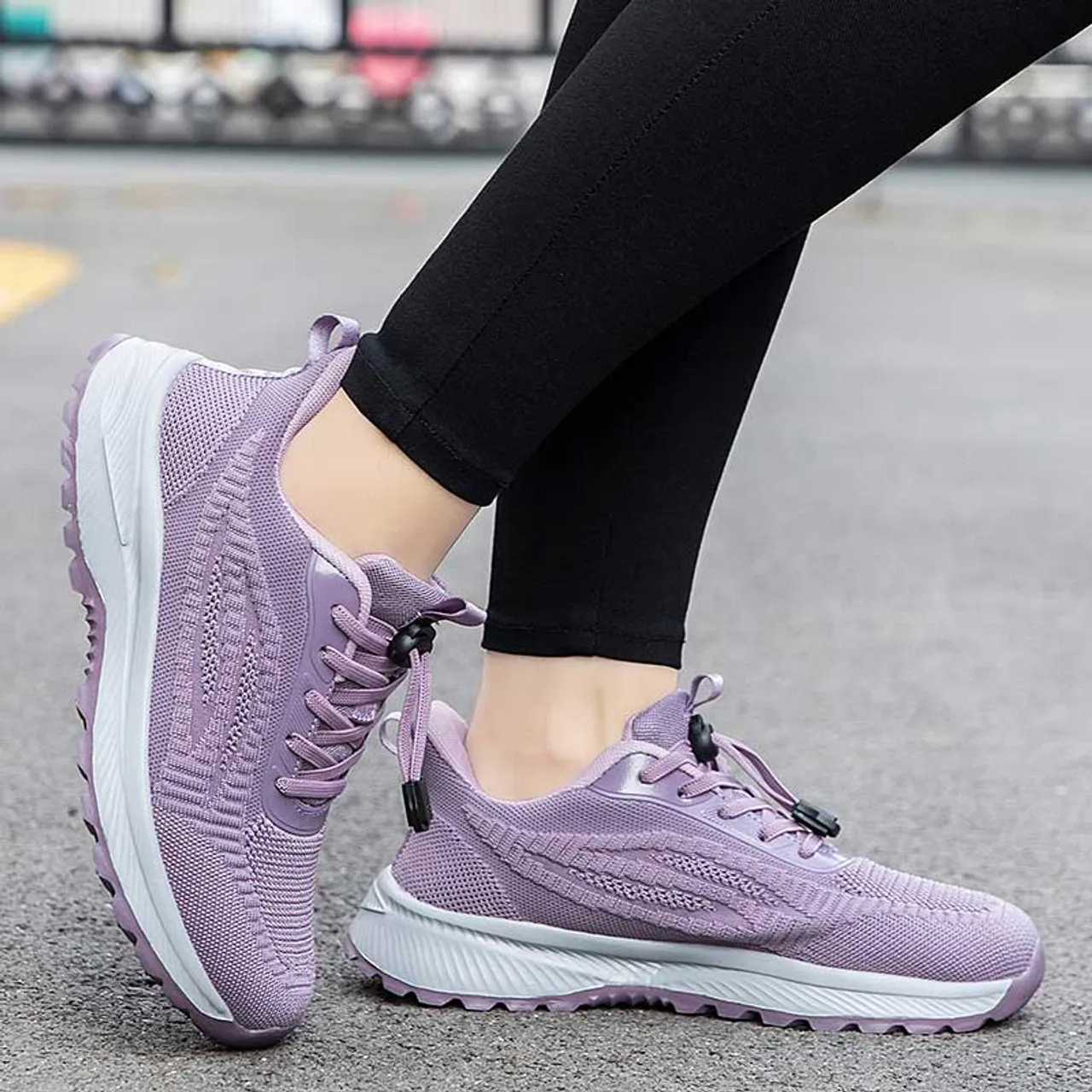 Purple weave pattern texture casual shoe sneaker