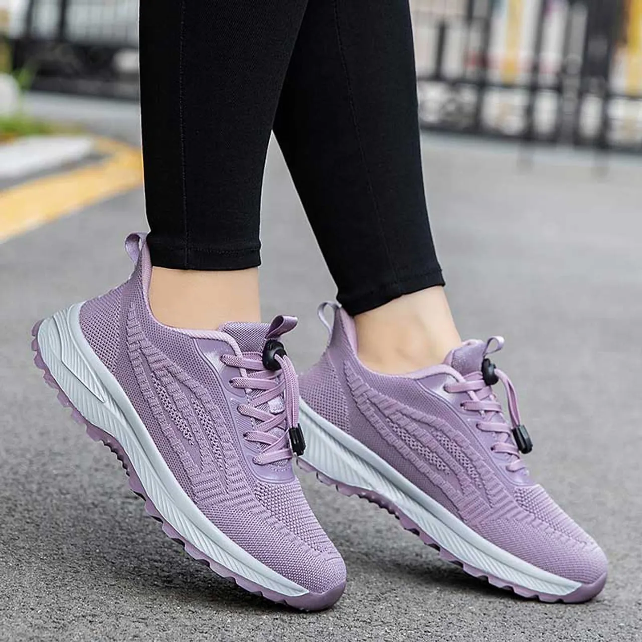 Purple weave pattern texture casual shoe sneaker