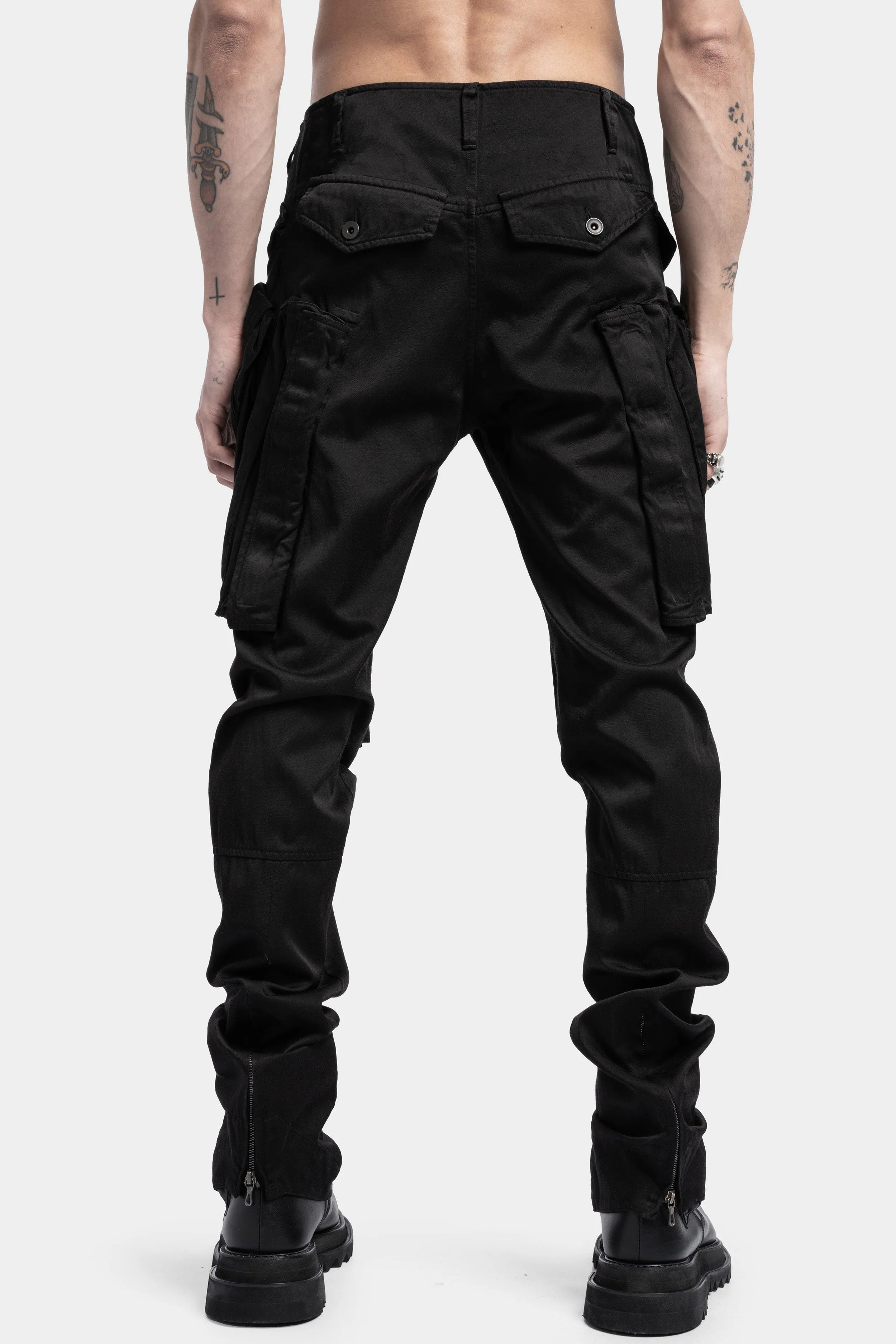 Rayon & cotton cargo trousers