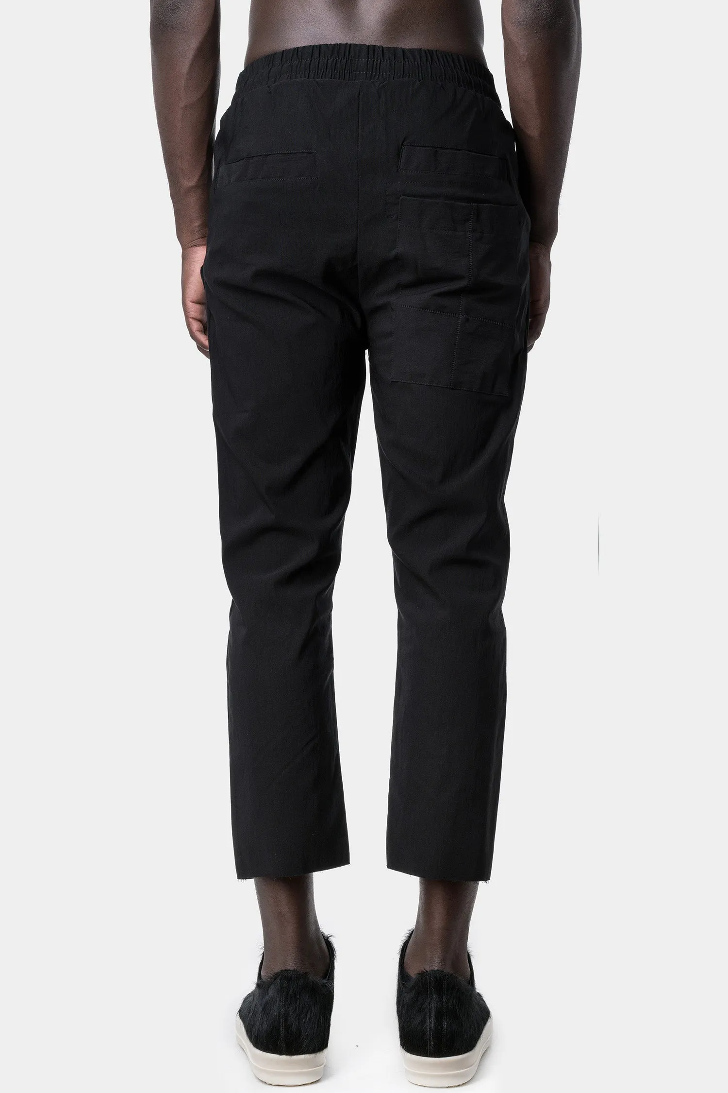 Regular crotch cropped trousers