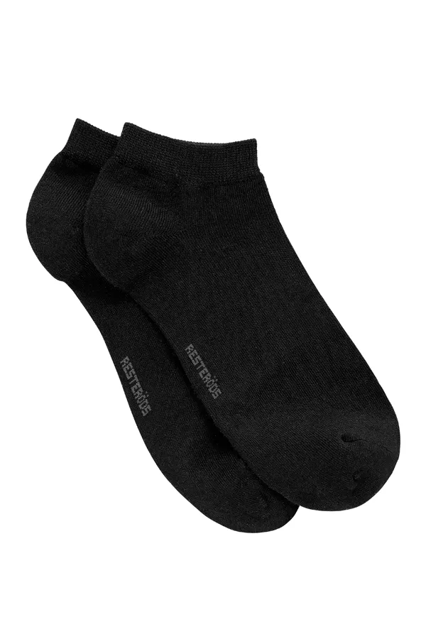 Resterds 5-Pack Organic Cotton Ankle Socks Black