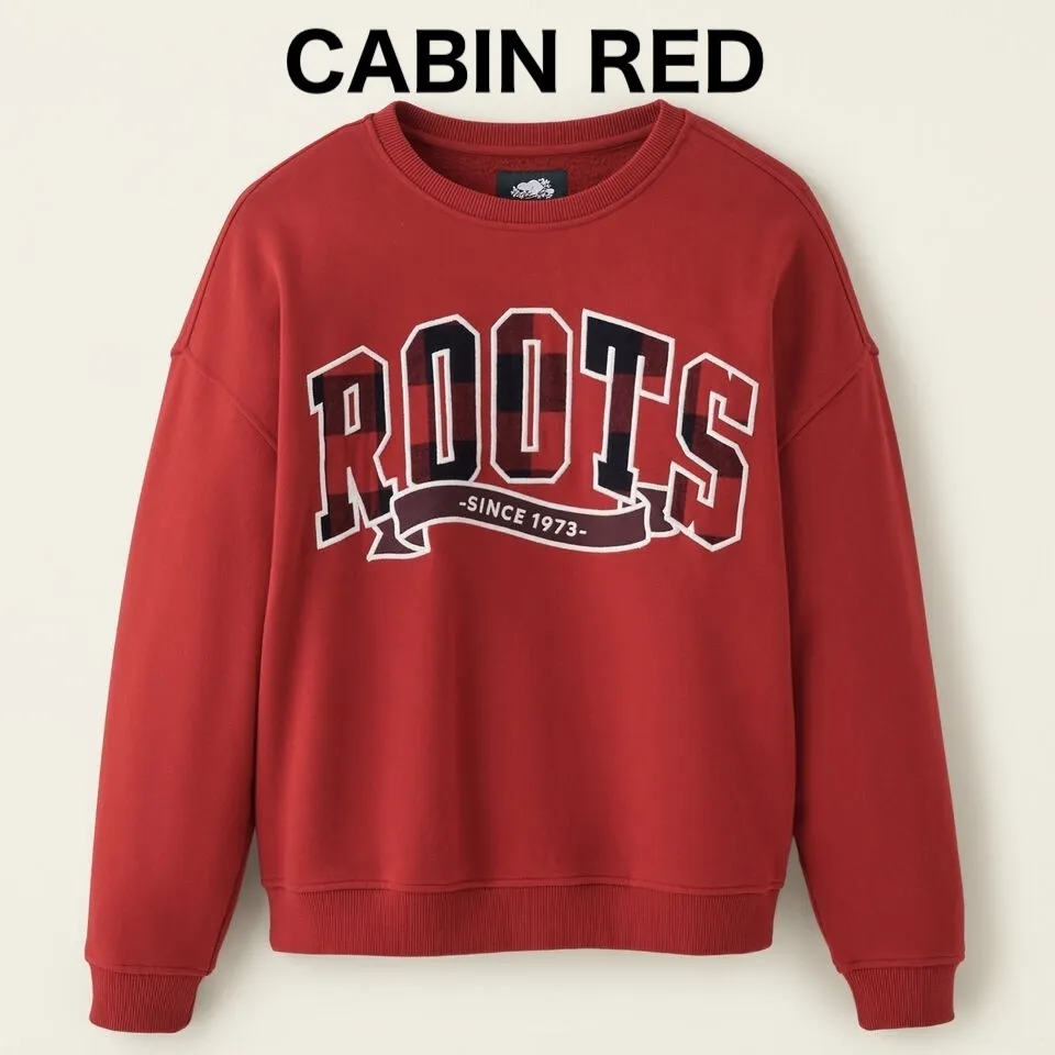 Roots  |Crew Neck Other Plaid Patterns Sweat Long Sleeves Cotton