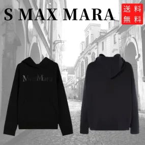 S Max Mara  |Unisex Street Style Long Sleeves Plain Cotton Logo