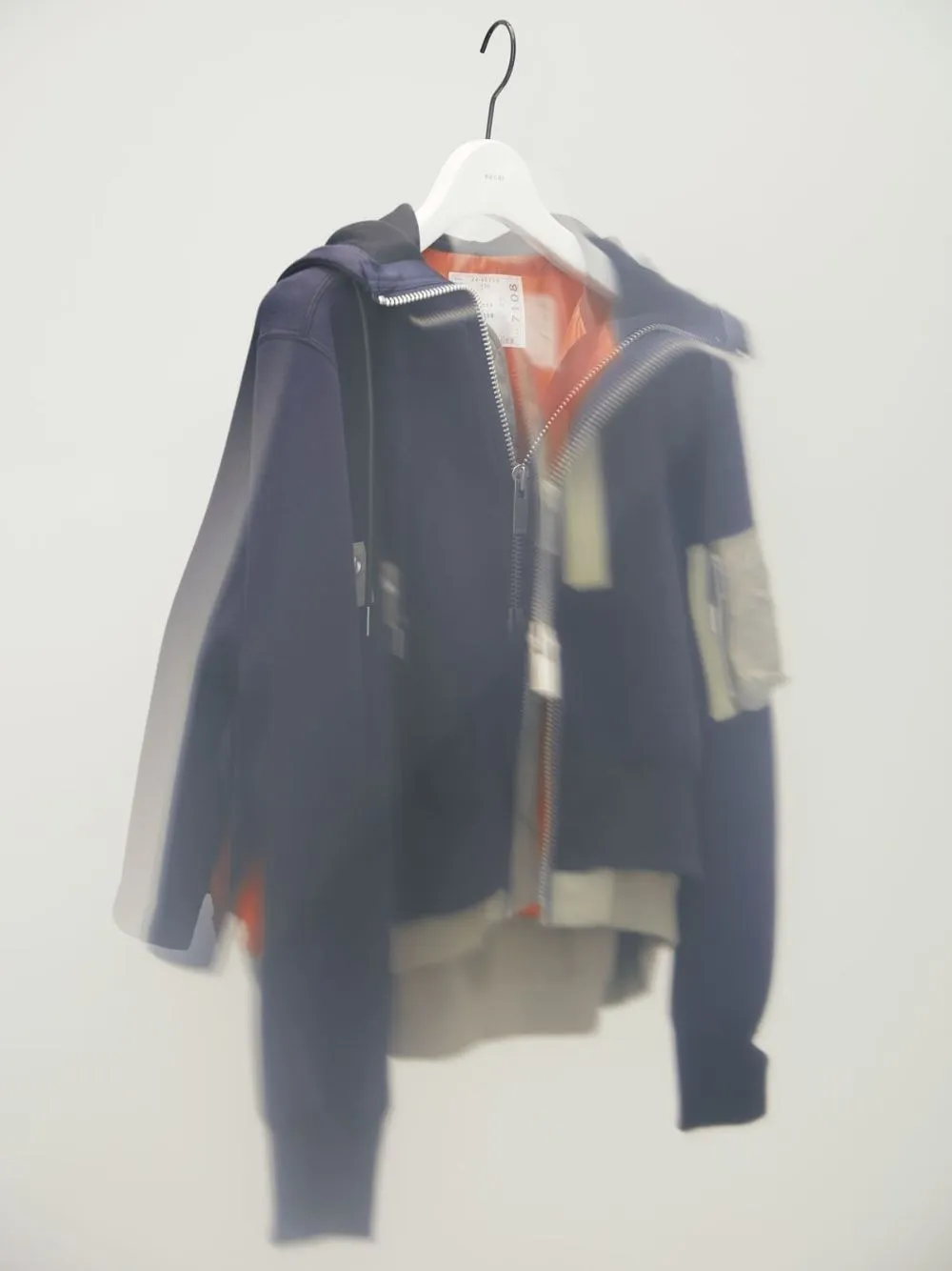 sacai  |Sweat Nylon Blended Fabrics Street Style Bi-color