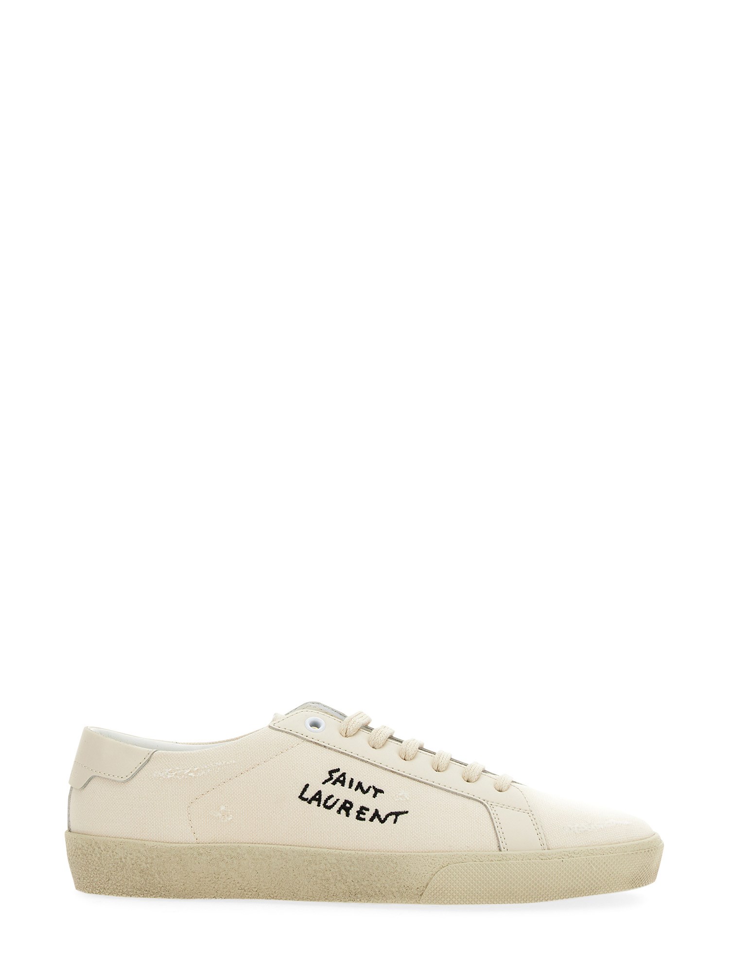 SAINT LAURENT    COURT SL/066 SNEAKER WITH EMBROIDERED LOGO