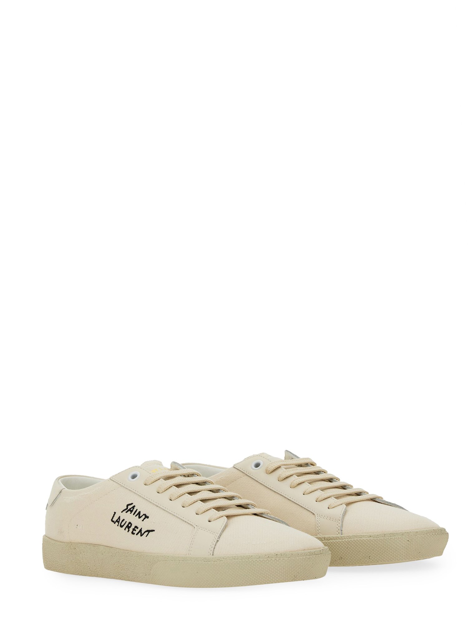 SAINT LAURENT    COURT SL/066 SNEAKER WITH EMBROIDERED LOGO